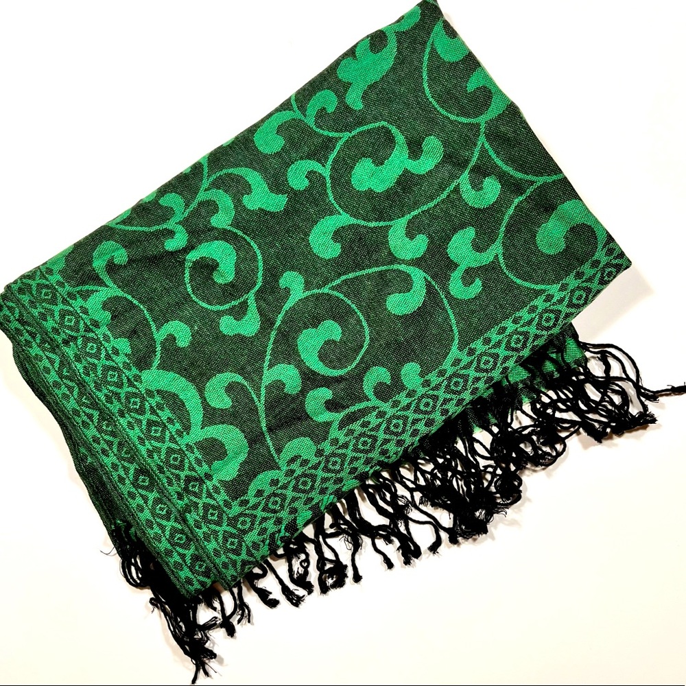 Green Printed Scarf